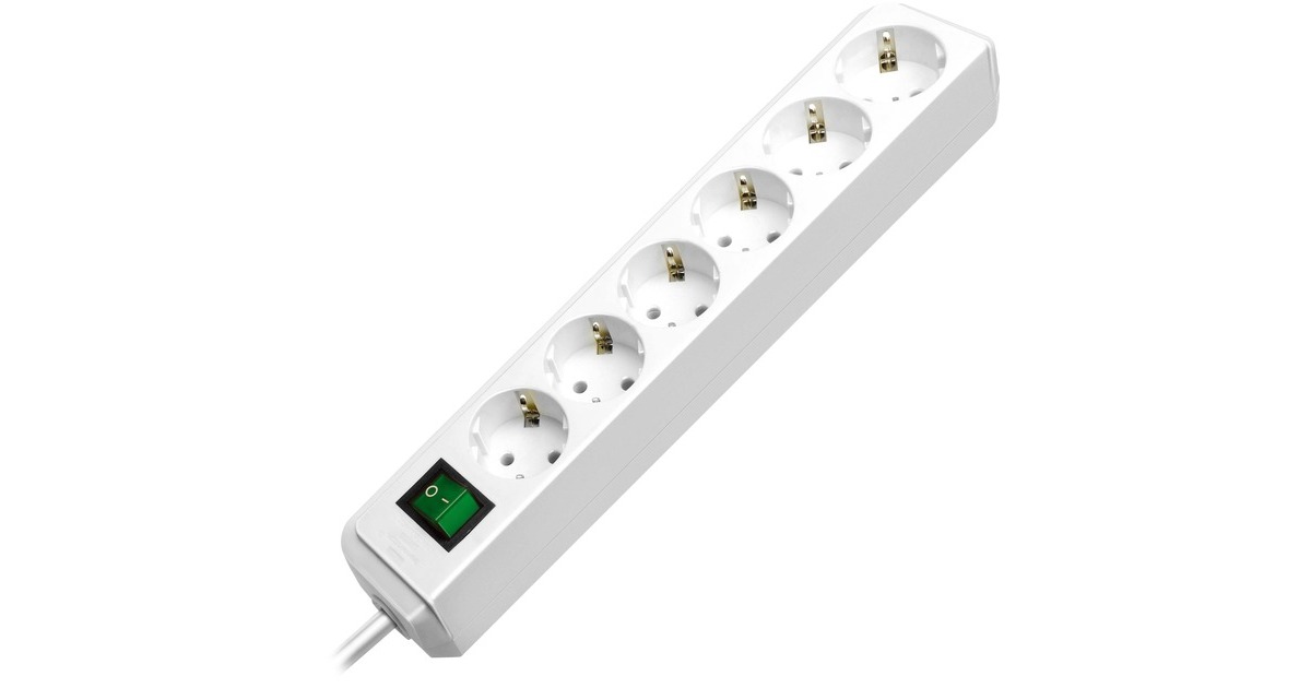 BrennenstuhlEco-Line Stekkerdoos 6x stekkerdoos  (Wit, 1159520015, voor 6 stekkers)