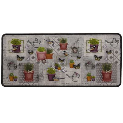 Tapis de cuisine motif plantes