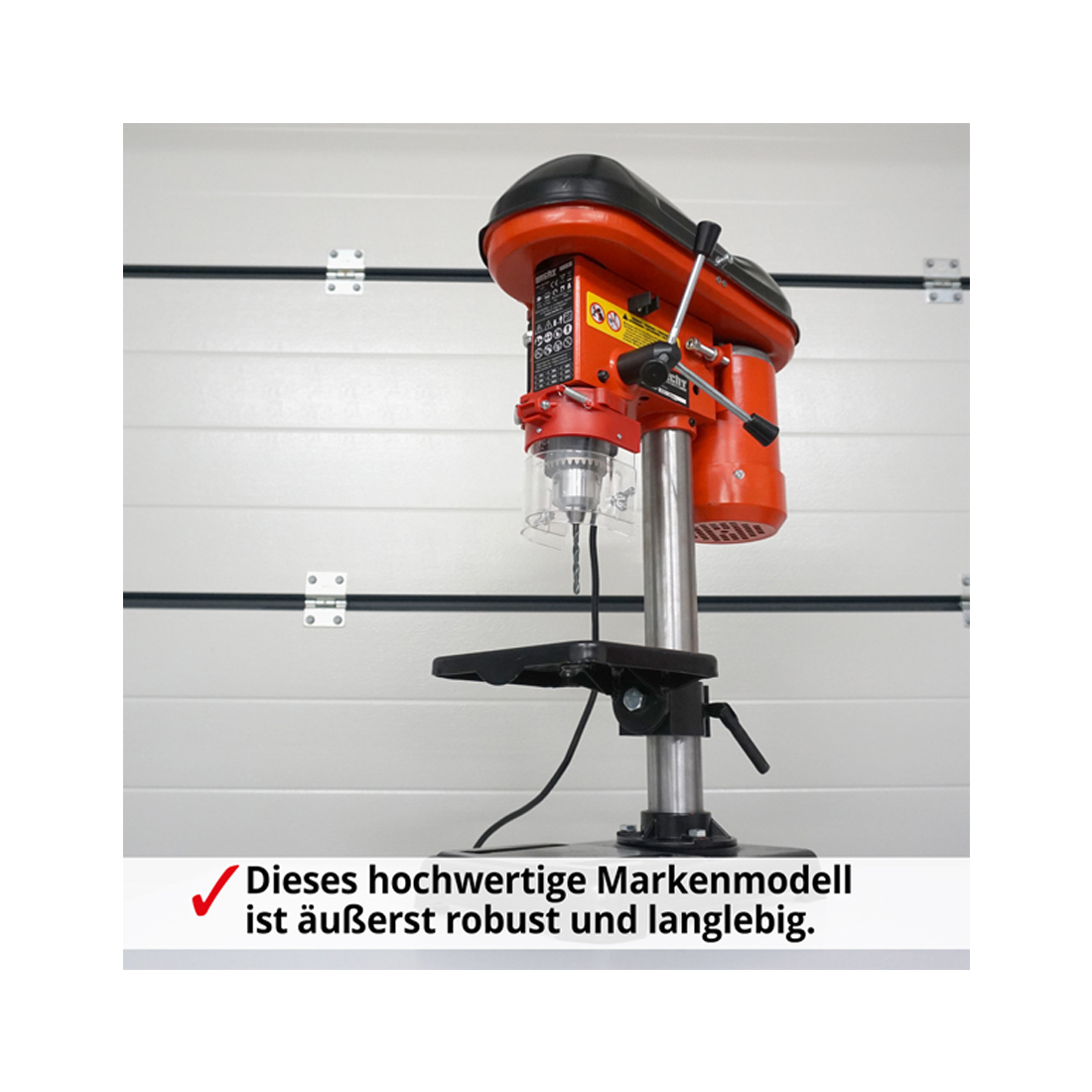Hecht Standbohrmaschine 550 Watt, Höhe 610mm, Bohrfutter bis 16mm
