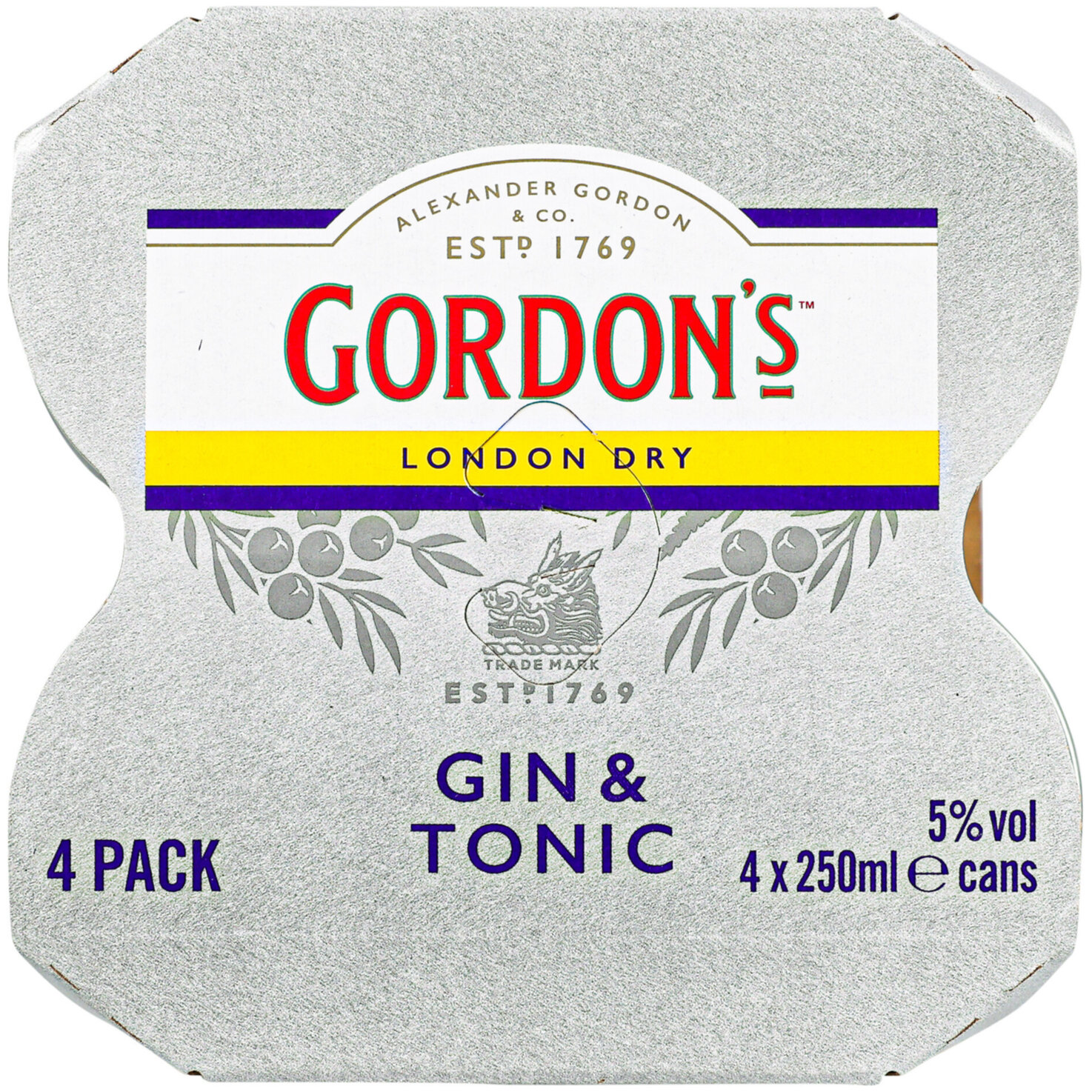 Gordon's & Tonic 4x25cl -100cl