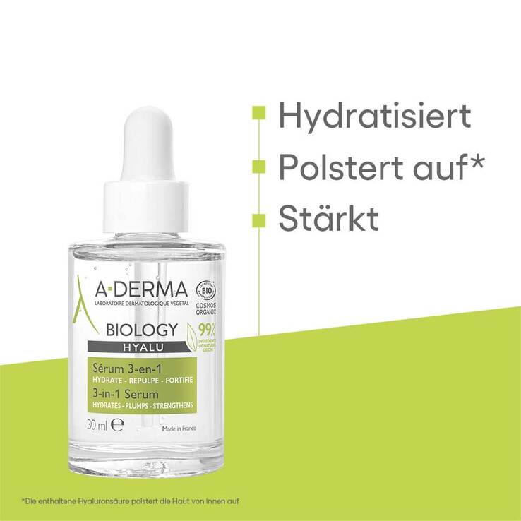 A-Derma Biology Hyalu Serum 3in1, 30 ml