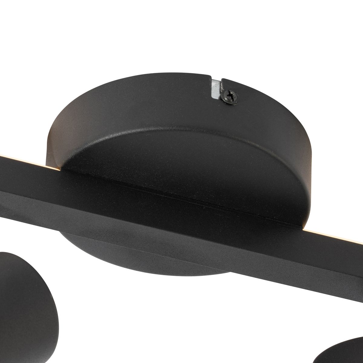 Plafondspot zwart GU10 50mm 2-lichts incl. backlight - Back Up