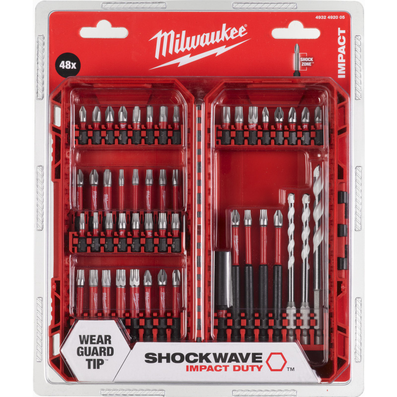 Milwaukee schroefbit set Shockwave 48-delig