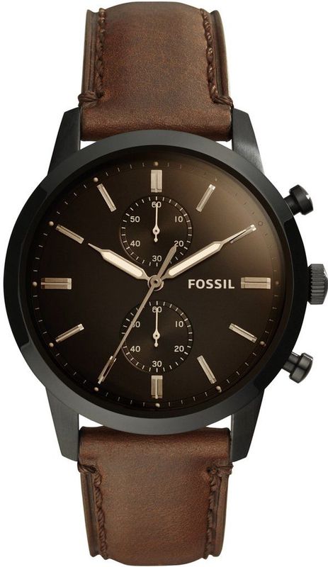 Fossil - Townsman - Polshorloge - Bruine Wijzerplaat - Leder - Quartz