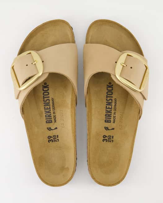 Birkenstock Madrid Big Buckle Pantoletten in Beige
