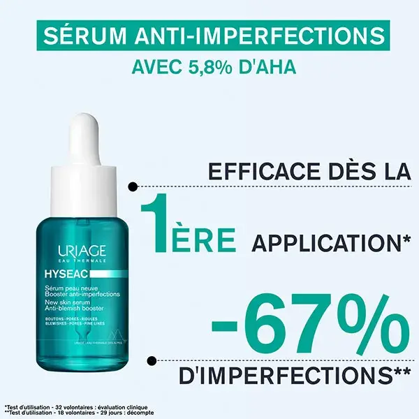 Uriage Hyséac Sérum Renovador da Pele Booster Anti-Imperfeições 30ml