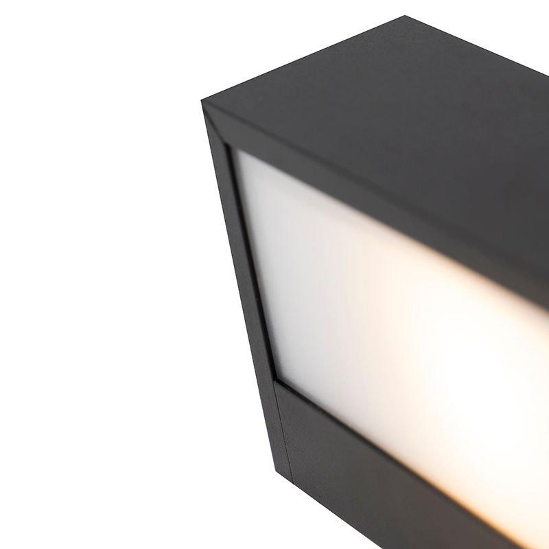 Design langwerpige wandlamp zwart 60 cm - Houx