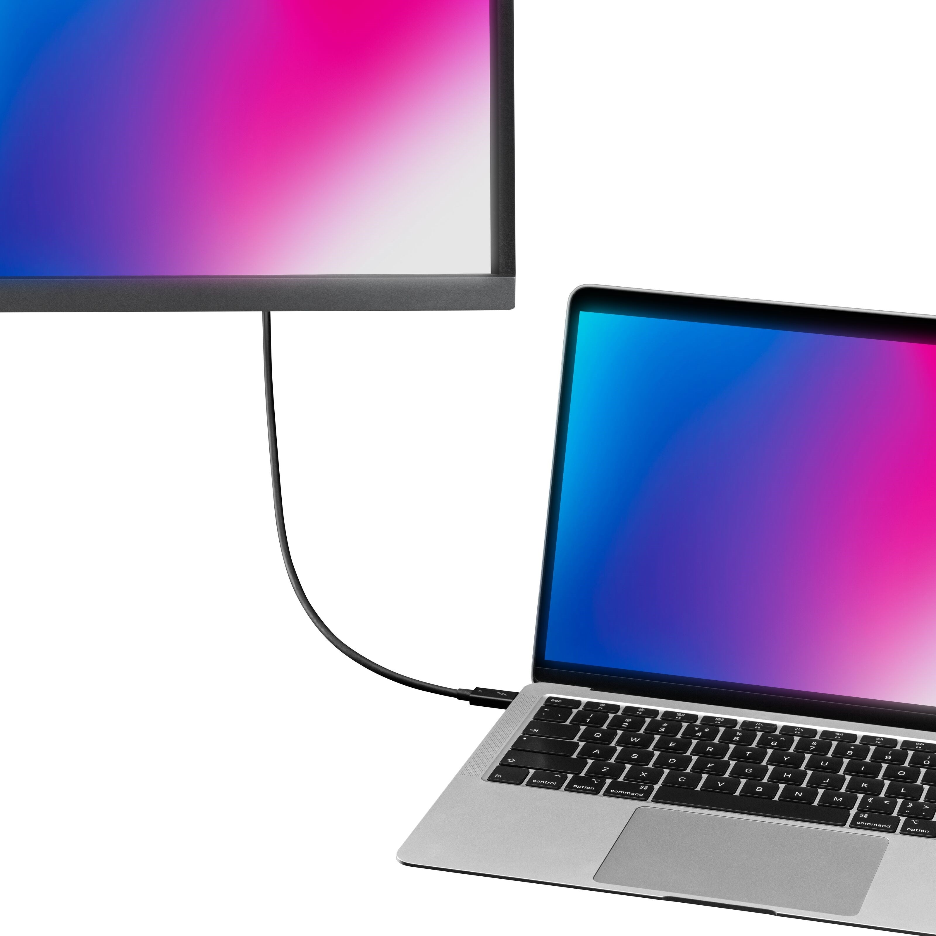 Plexgear Thunderbolt 4 USB-C-kabel 70 cm Svart