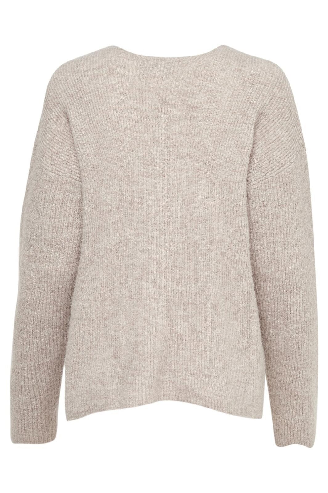 Only Onlcamilla V-Neck L/S Pullover Knt 3735116 pumice stone melange