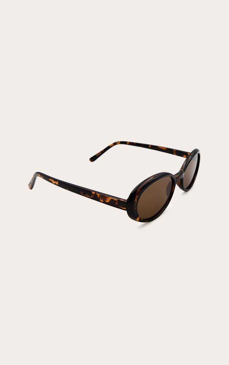 Tortoiseshell Petites Lunettes De Soleil Ovales