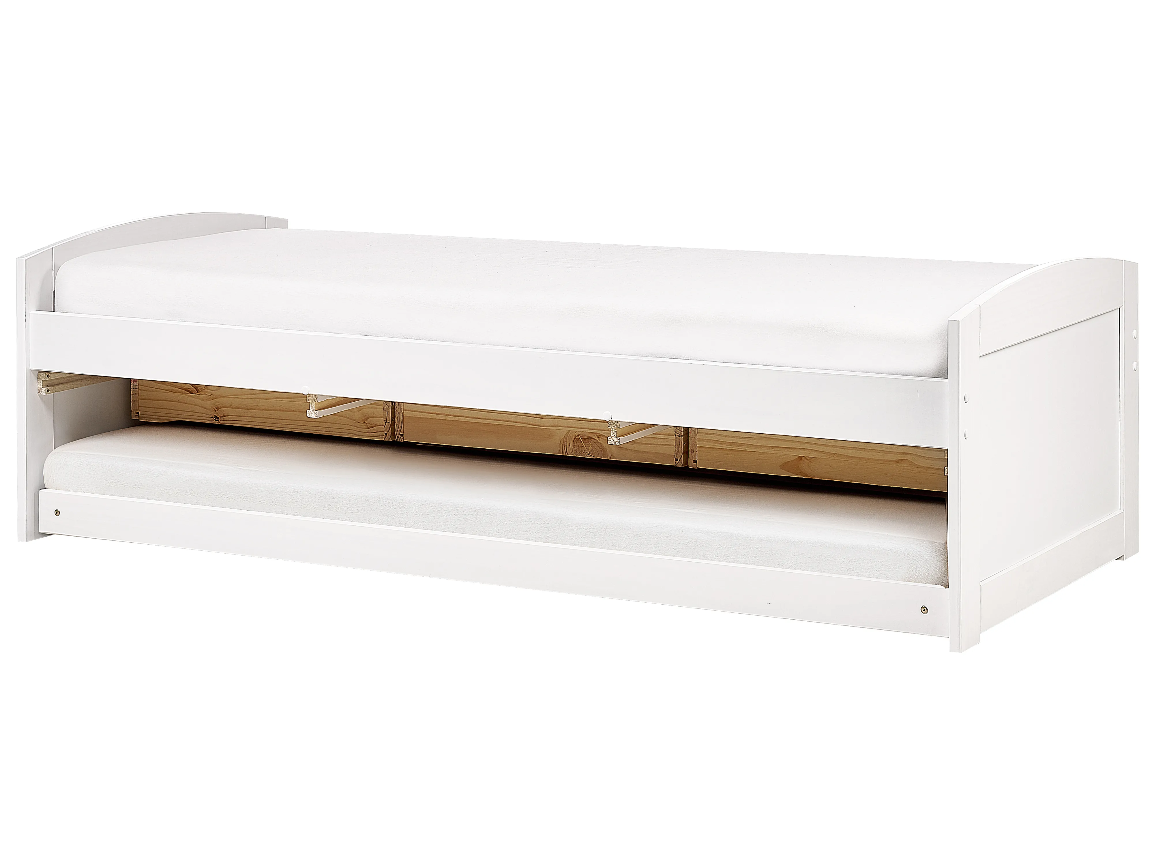 Onderschuifbed Dennenhout PETIVILLE 90 x 200 cm Wit