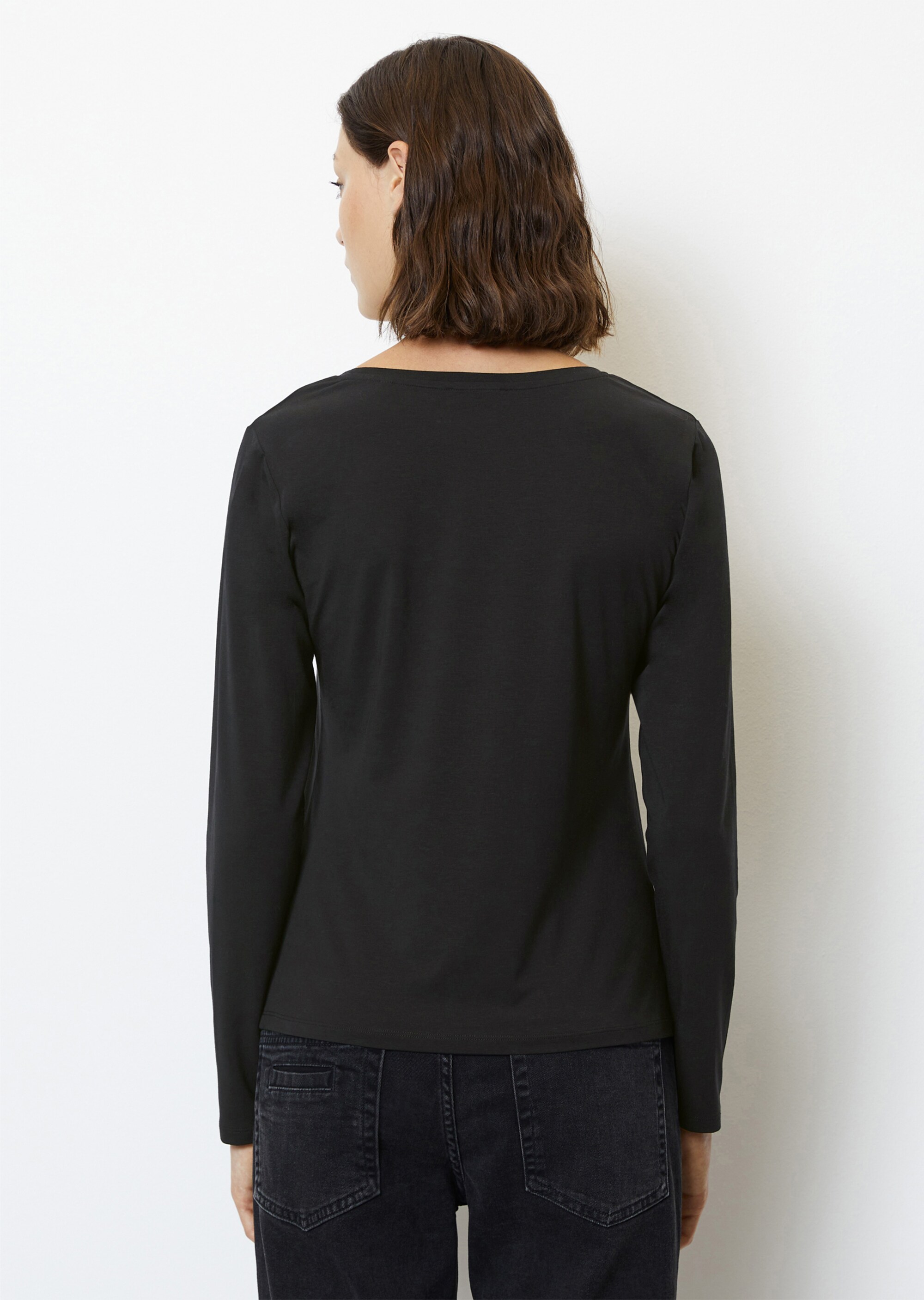 Longsleeve mit eckigem Ausschnitt regular aus OCS Blended TENCEL™ Lyocell