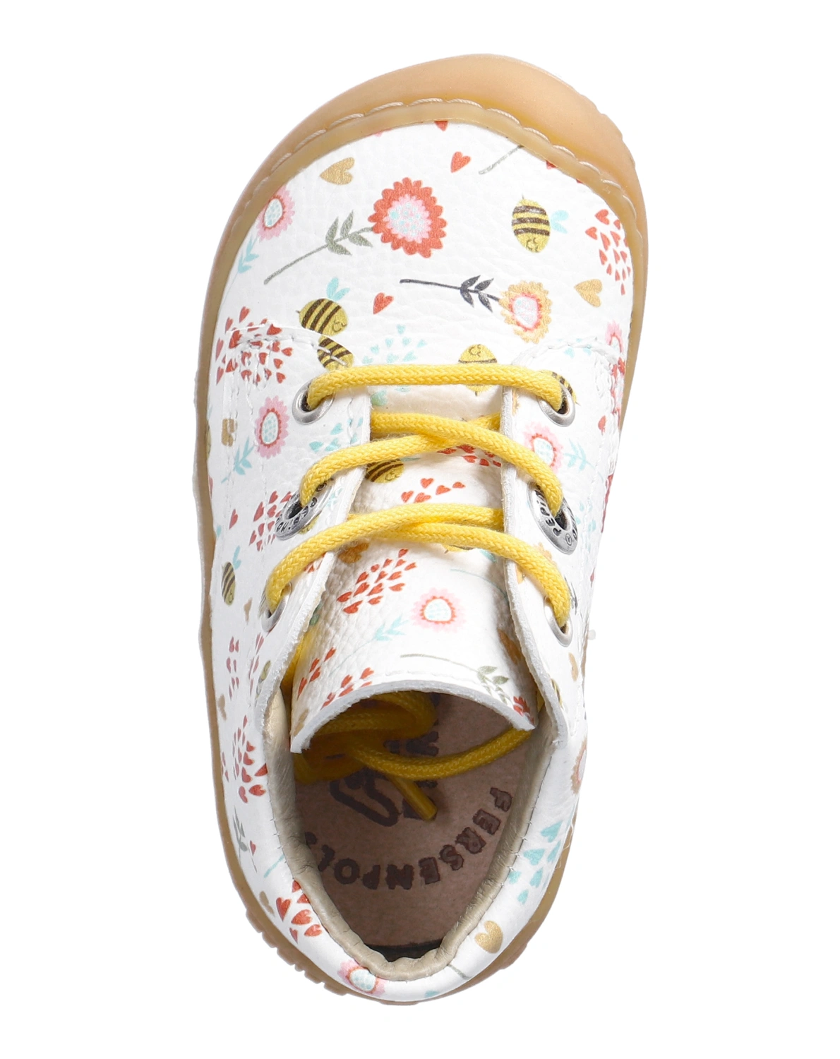 Schnür-Lauflernschuhe DOTS PRIMA VERA in bianco