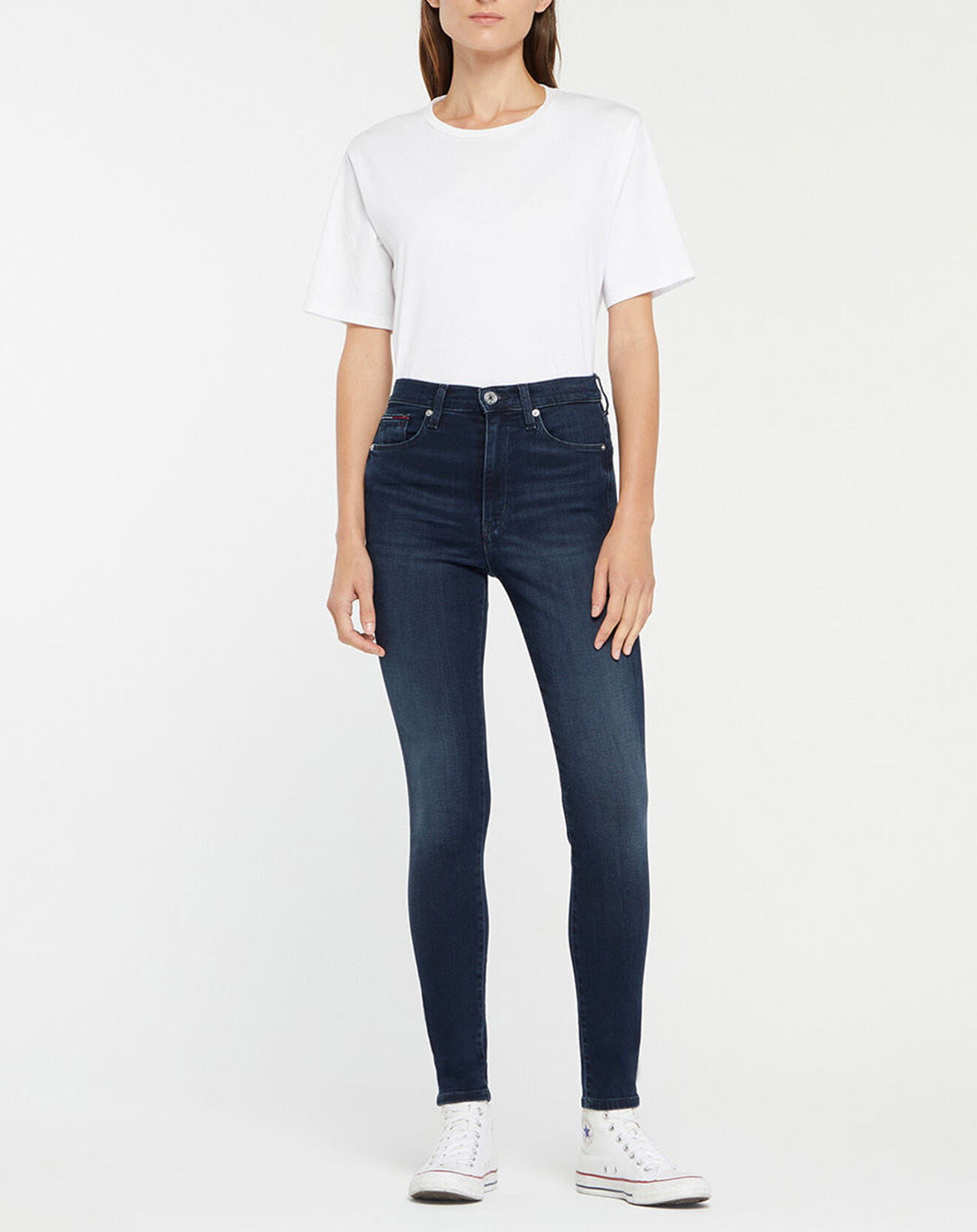 Tommy Jeans Jean Skinny Sylvia bleu foncé
