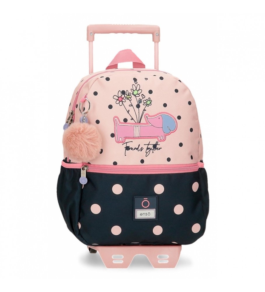Mochila Enso Friends Together com Rodízios, Rosa