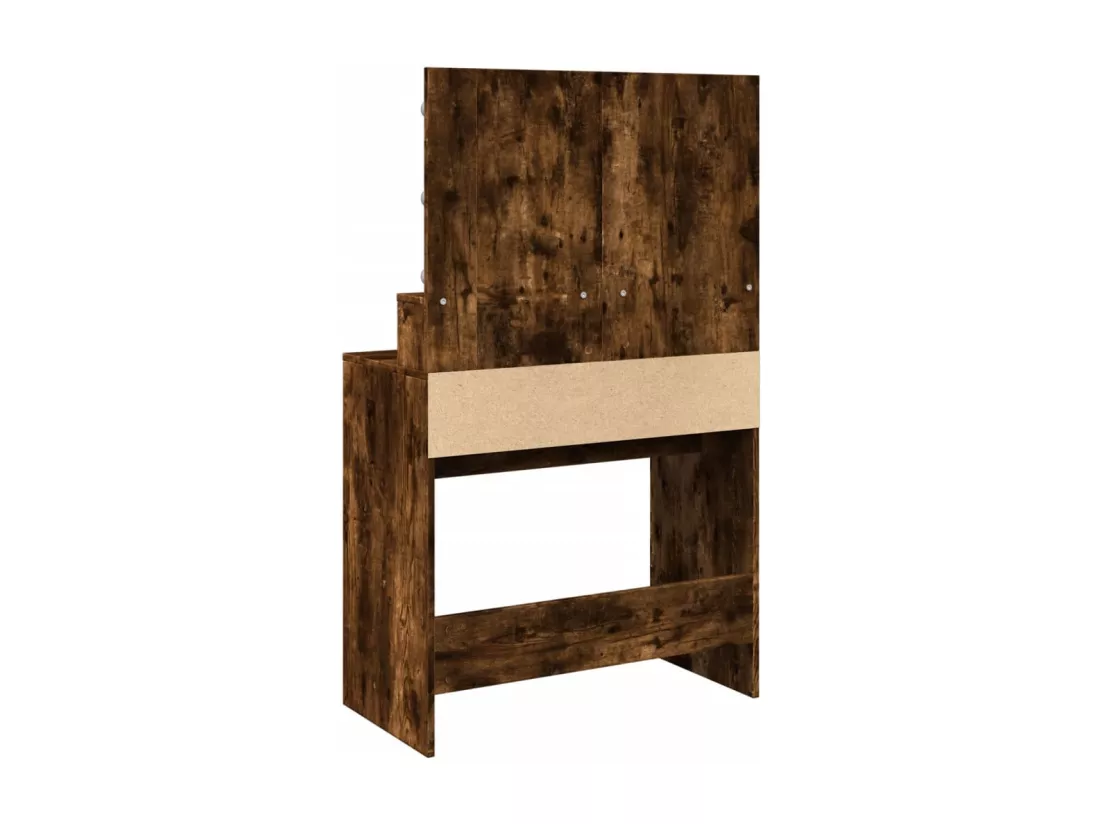 Coiffeuse avec LED chêne fumé 80x41x134,5 cm