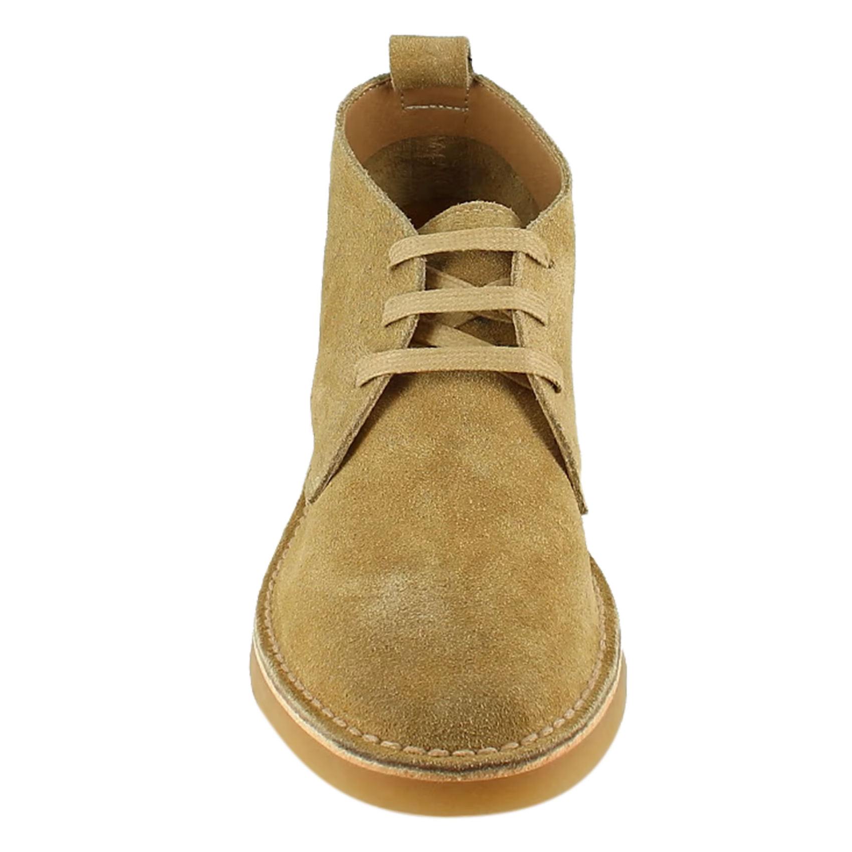MAXIME - Boots à lacets en cuir velours | Beige