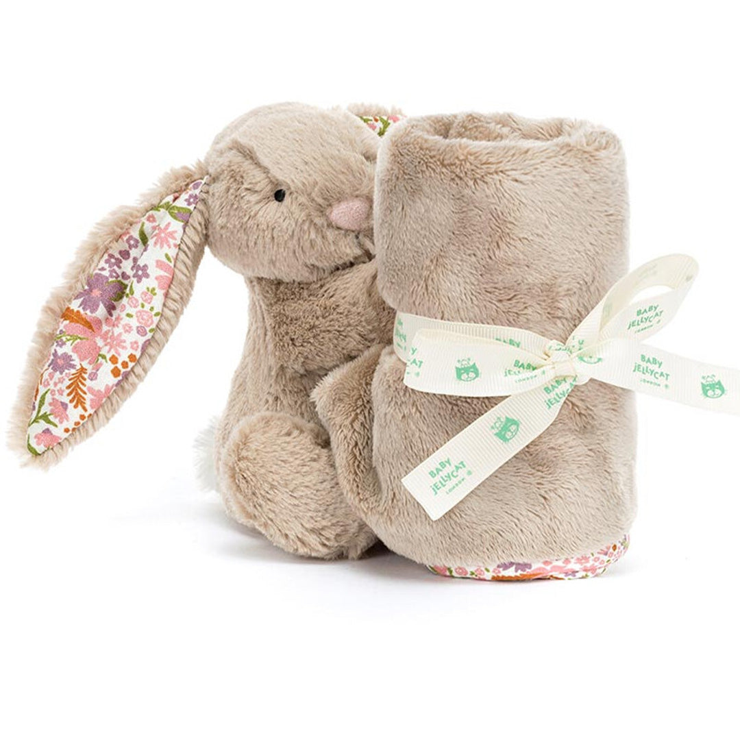 jellycat knuffeldoek blossom beige konijn - petal - 34 cm