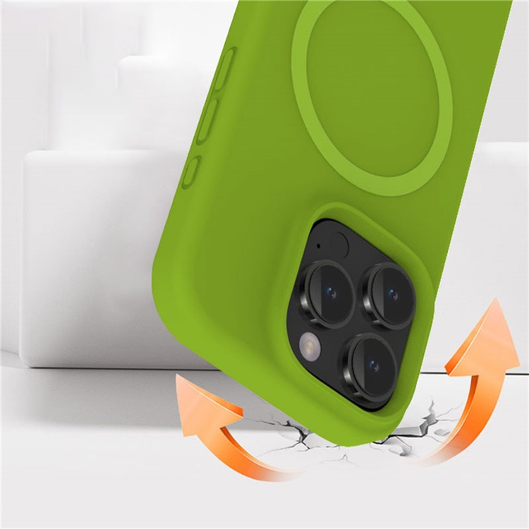 iPhone 16 Pro Max MagSafe Silikon Case Hülle - Grün