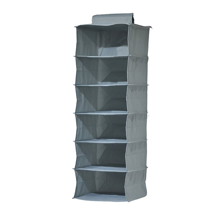 Range-pulls à suspendre 6 cases H. 90 cm x L. 30 cm Pratiks gris clair