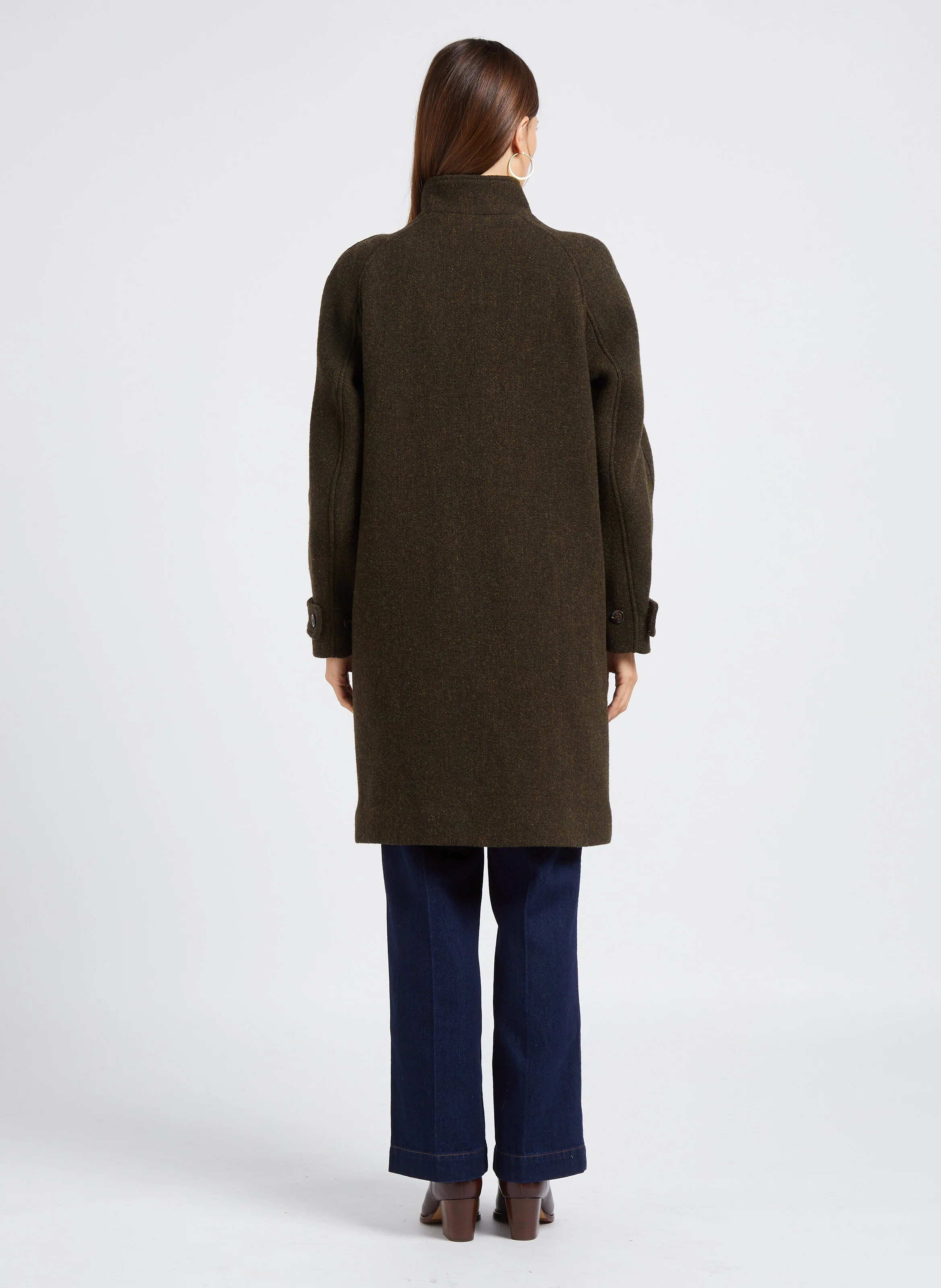SAMUEL - Jean droit taille haute en coton | Bleu