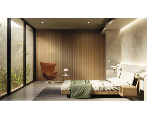 Fjordwall akoestisch paneel LUX notenhout 2400 x 600 x 20 mm