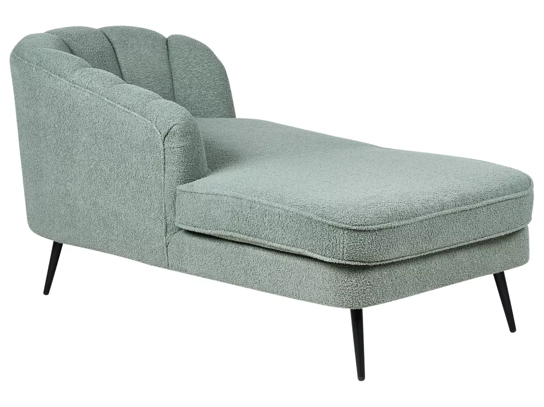 Divan côté droit en bouclé vert ALLIER