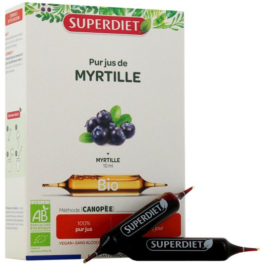 Super Diet Myrtille bio ampoules - Complément alimentaire vision