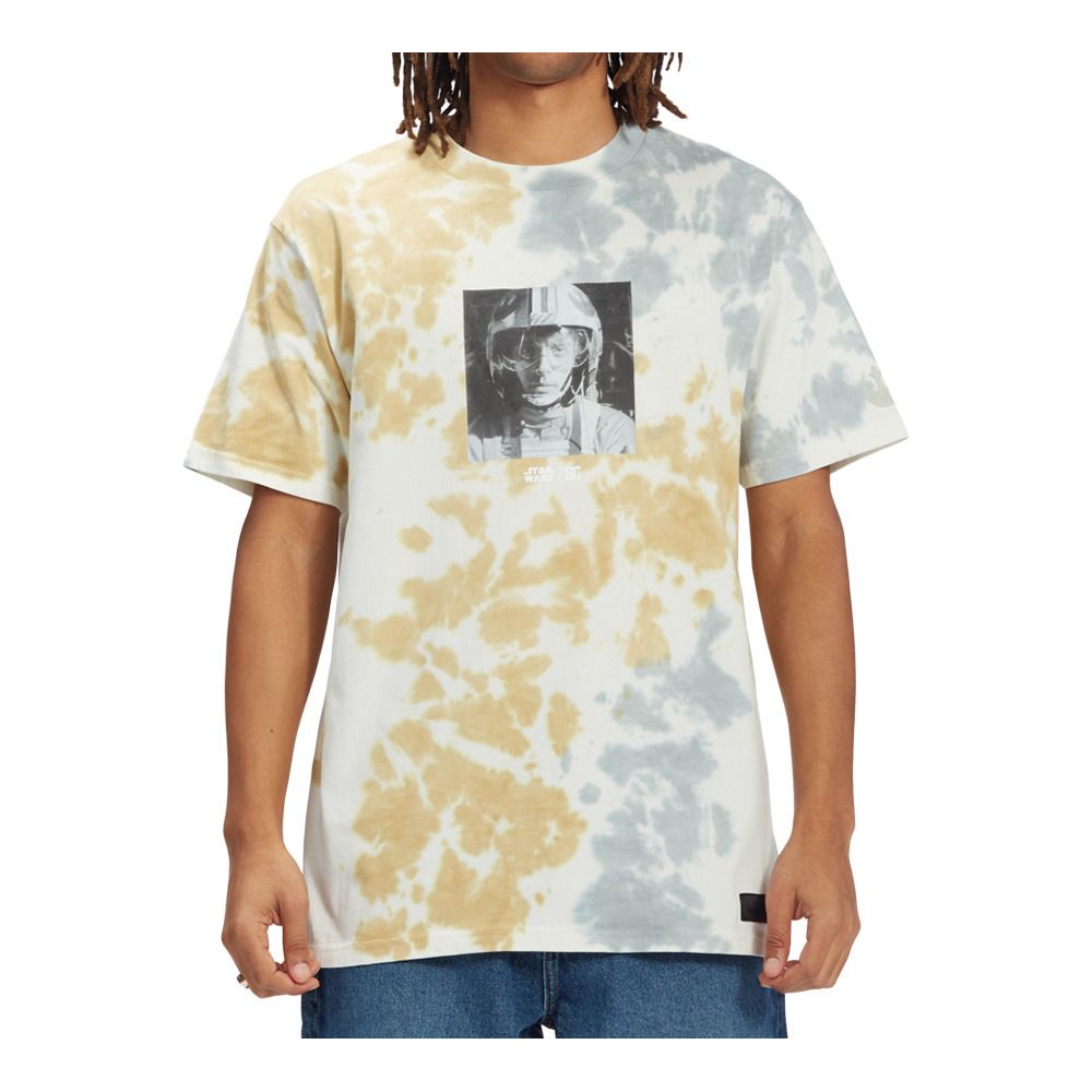 DC Shoes RED FIVE - Tee-shirt Homme lilywht/mojavetiedye