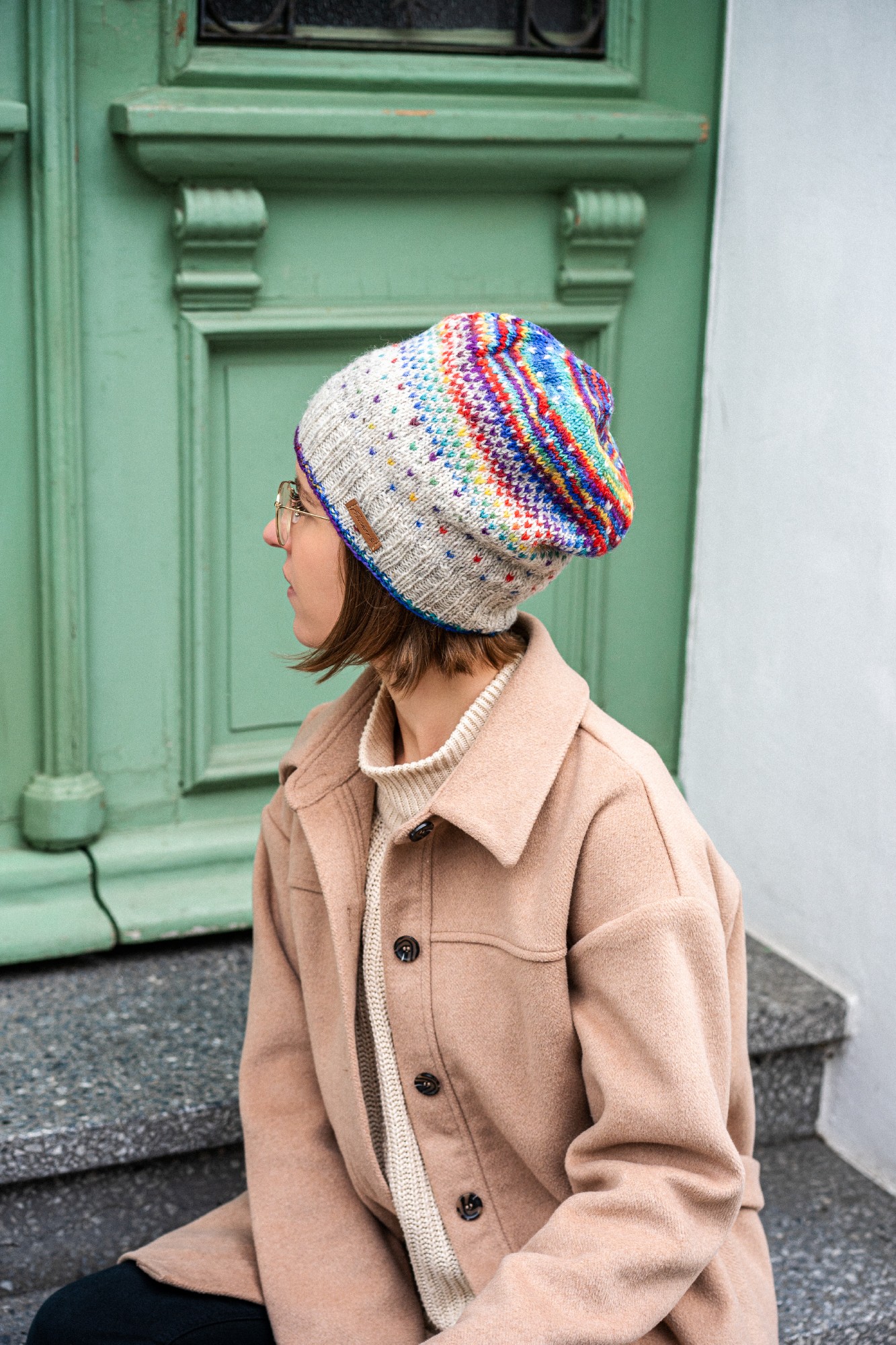 Strickmütze, beige, multicolor günstig bestellen