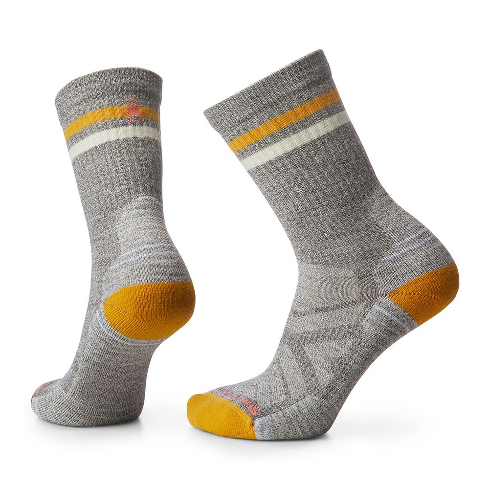 Smartwool W LIGHT CUSHION TUBE STRIPE CREW - Chaussettes Femme taupe/natural marl