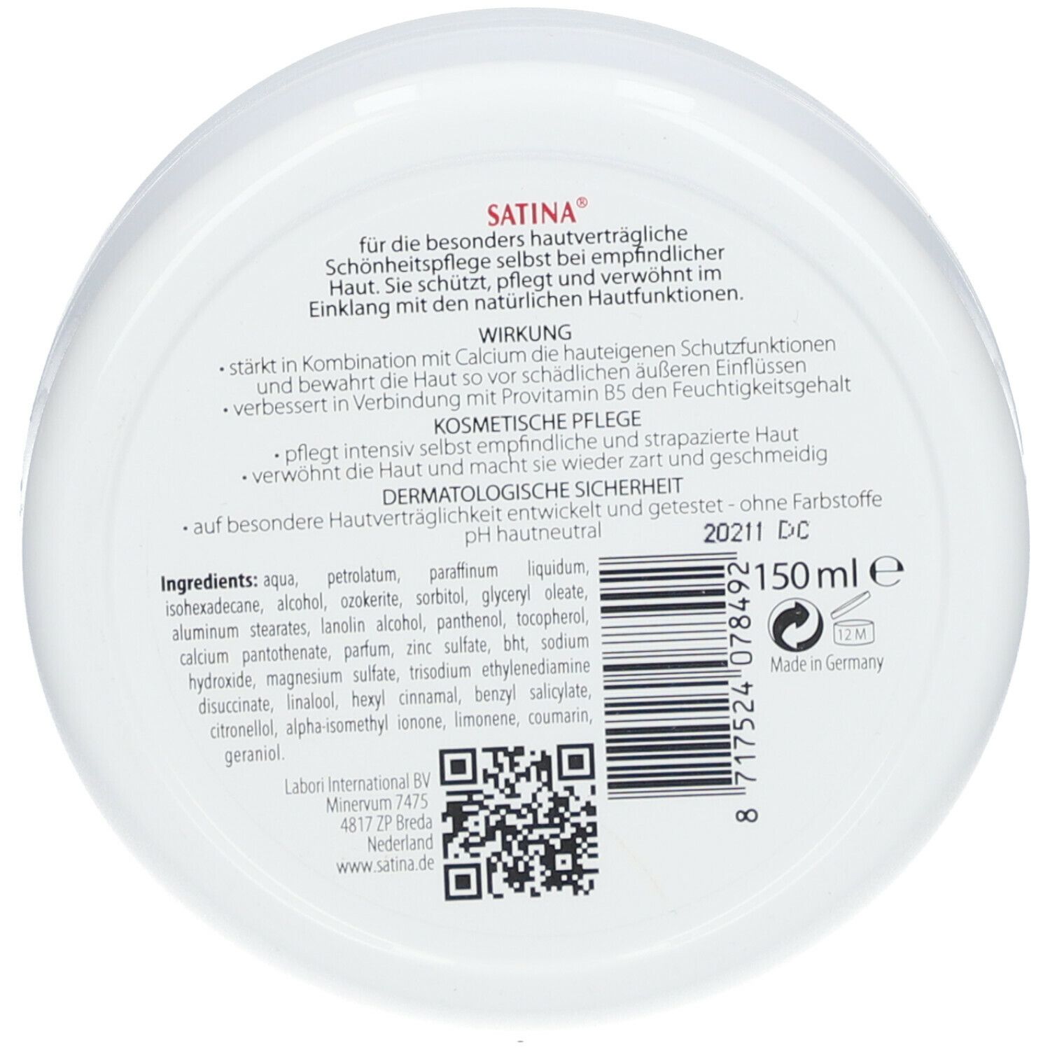 SATINA® von Sanex Creme