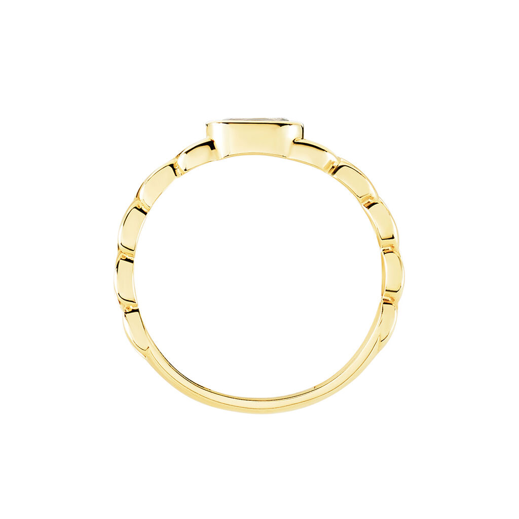Bague Chain Or Jaune Topaze