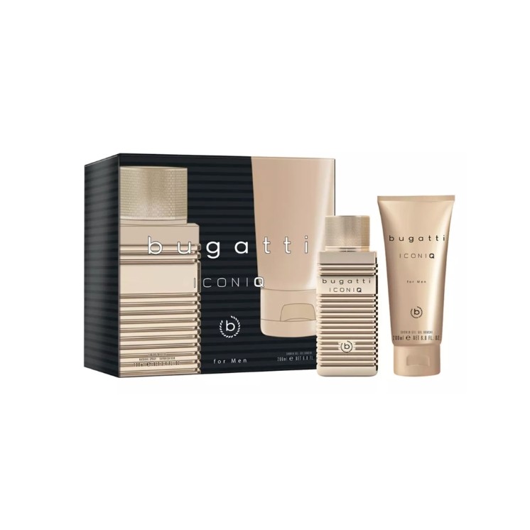 Bugatti Geschenkset: Eau de Toilette für Männer 100 ml + Iconiq Duschgel 200 ml