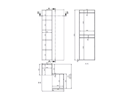 Dressing d'angle modulable - L84,5 cm - Blanc et naturel - TAMOKA