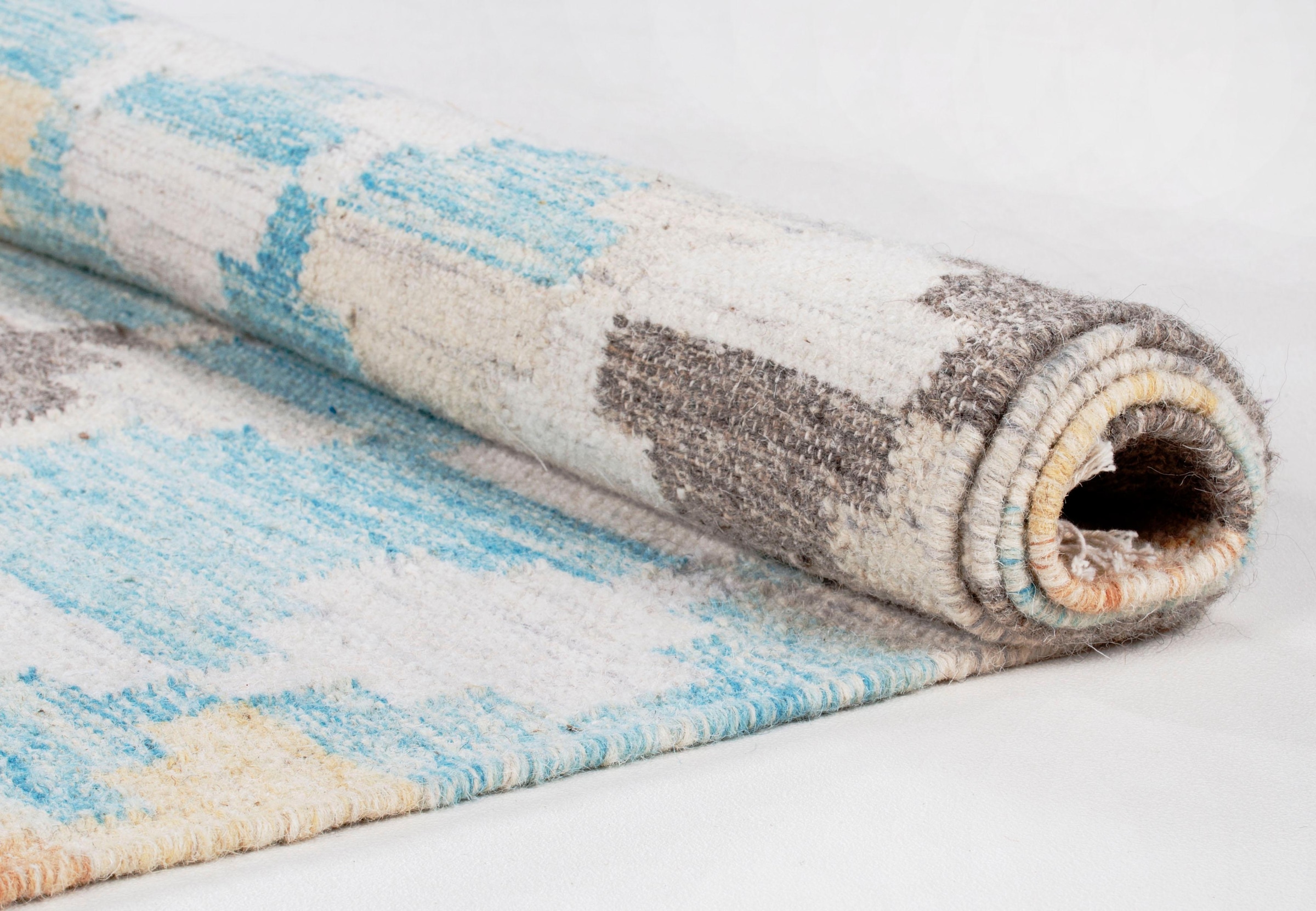 TOM TAILOR HOME Teppich »Check Kelim« rechteckig 5 mm Höhe handgewebt, mit Fransen, Boho-Style