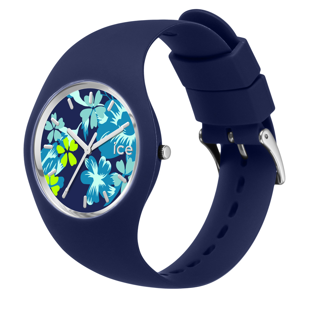 Montre ICE WATCH ice flower femme bracelet silicone bleu