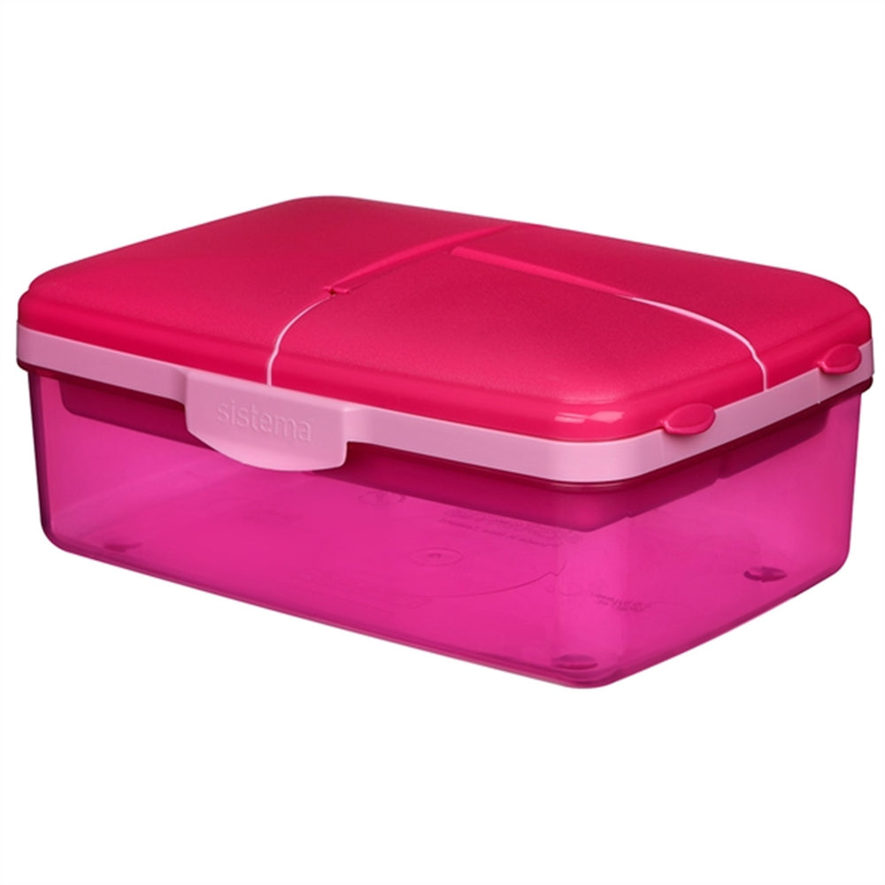 Køb Sistema Slimline Quaddie Madkasse 1,5 L Pink