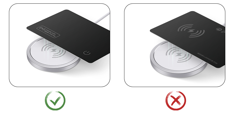 Wallet Bluetooth Keyfinder Smart Tracker Tag Card Karte für iOS mit Apple Find My Network und Wireless Charging (inkl. Akku) - Schwarz