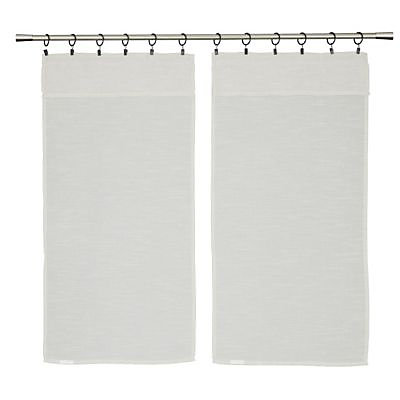 Paire de rideau vitrage Callaly beige l.45 x H.90 cm