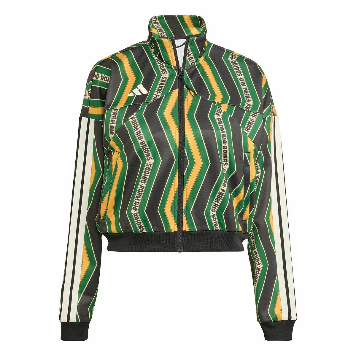 ADIDAS ROUPAS ESPORTIVAS<br>Colete com zíper estampado FARM RIO