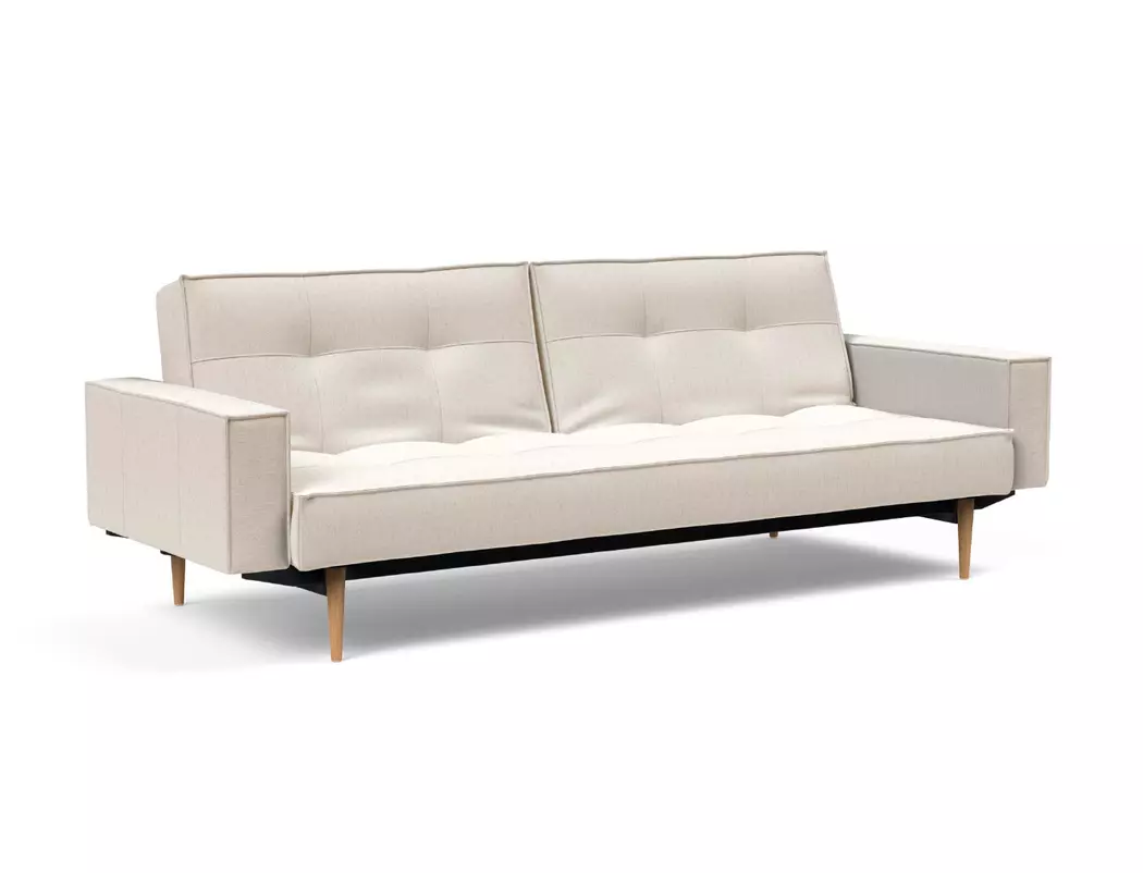 Schlafsofa mit Armlehnen Splitback Styletto hell