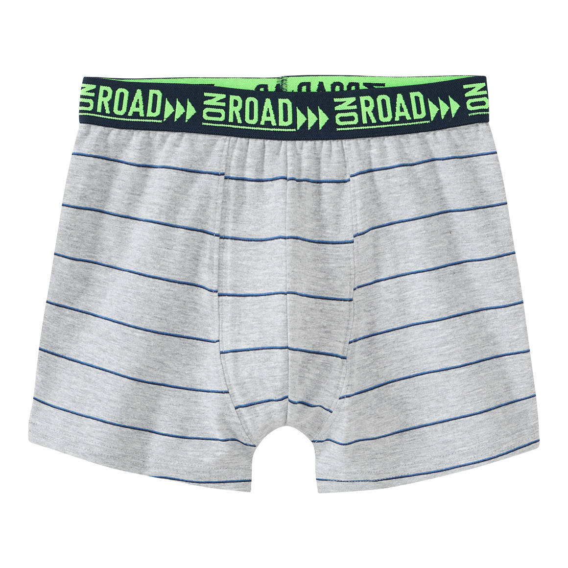 Yigga 3 Jungen Boxer mit Streifen-Muster blau / grau / dunkelblau