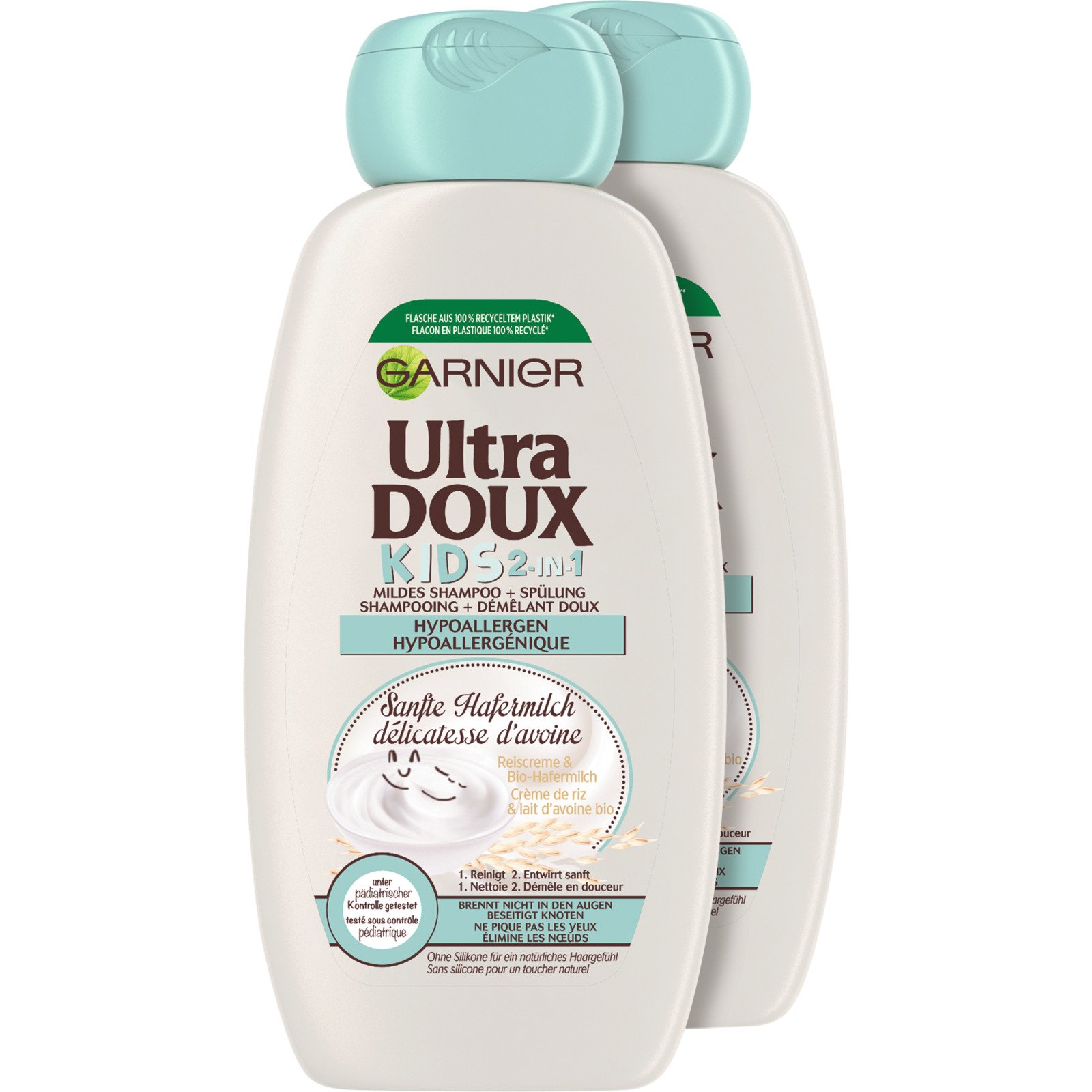 Garnier Ultra Doux Kids Shampoo + Spülung 2in1 Sanfte Hafermilch 2 x 300 ml