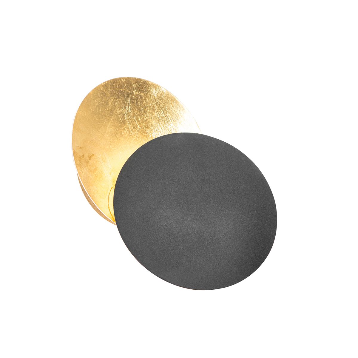 Smart wandlamp zwart met goud incl. Wifi G9 - Sunrise