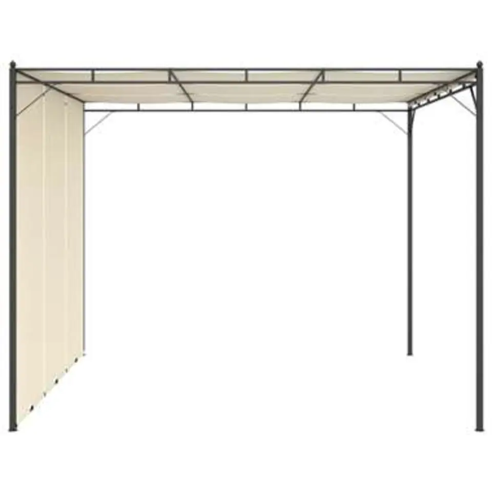 vidaXL - Tuinhuisje - Crème - Stof - 3 x 3 x 2.25 m