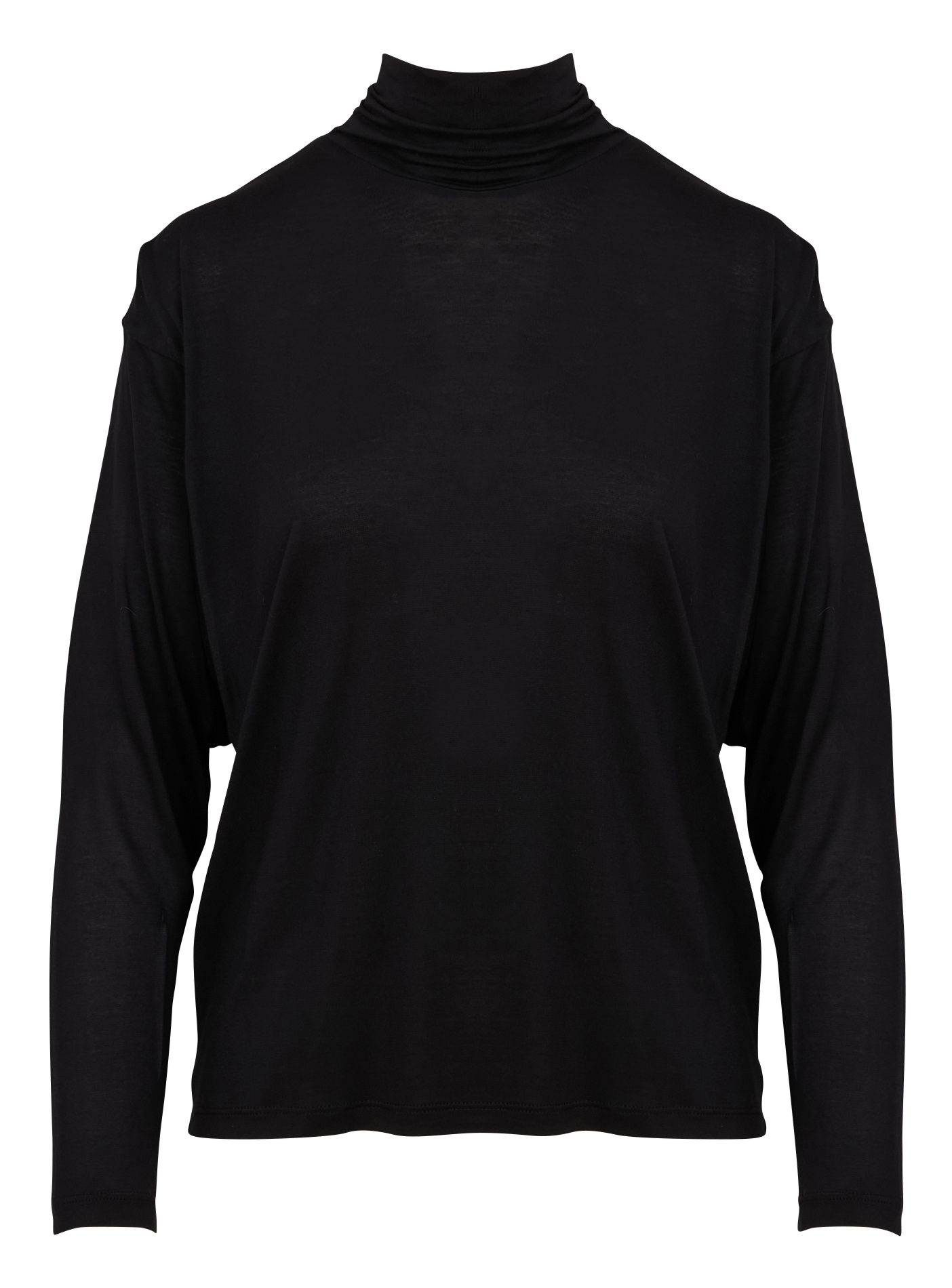 Top ample col montant | Noir