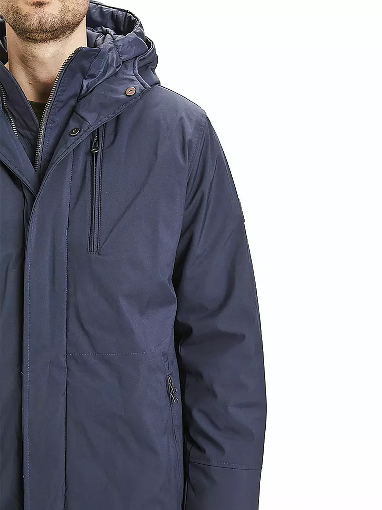 KNOWLEDGE COTTON APPAREL Softshell Parka blau