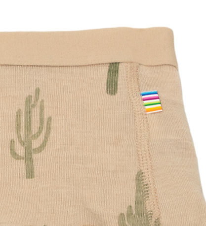 Joha Hipsters - Wolle/Seide - Beige m. Kaktus
