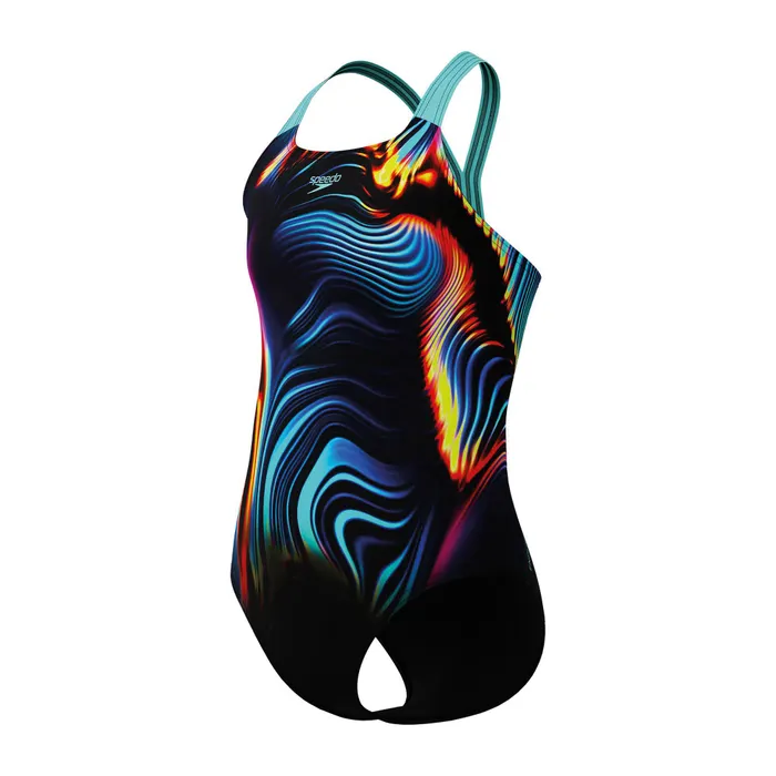Speedo ECO+ Digital Placement Powerback Badpak Meisjes